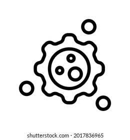 estilo de línea vectorial del icono de coronavirus