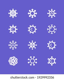 Coronavirus icon vector set. Pandemic, COVID-19