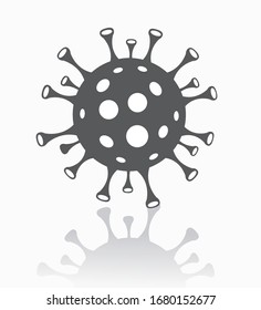 Icono del Coronavirus. Fondo de virus. Detener los conceptos de virus de la corona.