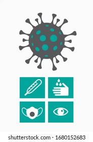 Icono del Coronavirus. Fondo de virus. Detener los conceptos de virus de la corona.