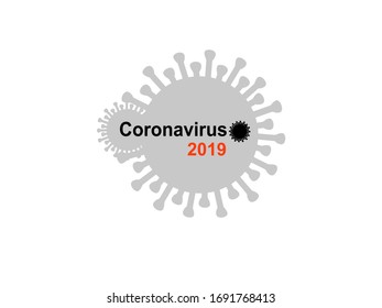 Coronavirus icon virus Covid-19 sketch cell virus vector isolated in white background, sign and symbol poster pattern