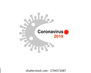 Coronavirus icon virus Covid-19 sketch cell virus vector isolated in white background, sign and symbol poster pattern