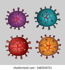 Coronavirus icons set. Vector illustration