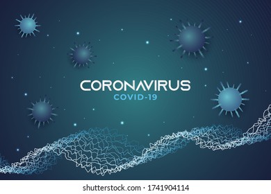 Coronavirus Illustration Background. Virus Outbreak Illustration Concept