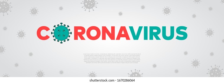 2019–nCoV Coronavirus Illustration. Coronavirus Bacterias Background. Headache, Runny Nose, High Fever, Heart Rate, Vomiting, Cough, Diarrhea, Shortness of Breath. Wuhan, China. Vector Illustration