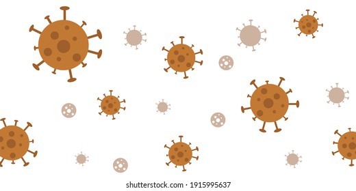 2019–nCoV Coronavirus Illustration. Coronavirus Bacterias Background. Vector Illustration