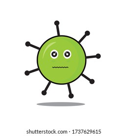 Coronavirus illustration character suitable for ads, emoticons, icons, logos and there is still much you can do with it.
