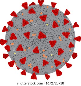 Coronavirus illustration, COVID-19 or 2019-nCoV 