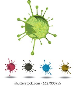 Coronavirus illustration five color full vector design