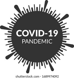 Coronavirus illustration icon editable vector graphics