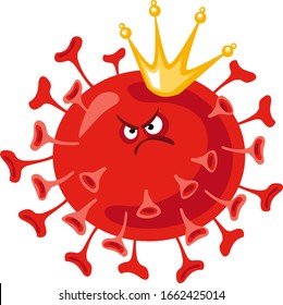 Coronavirus illustration. SARS-CoV-2 vector illustration. 2019-nCoV Coronavirus epidemic in 2020. China coronavirus strain close up.