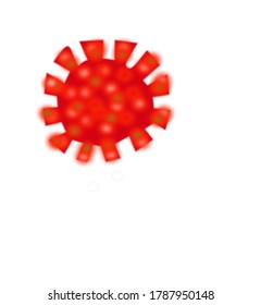 Coronavirus illustration vector drawing orange and red