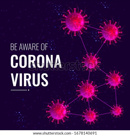 Coronavirus illustration of virus cells corona virus background template. Stock photo © 