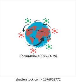 Coronavirus illustration,SARS-CoV-2 vector illustration. 2019-nCoV Coronavirus epidemic in 2020. China coronavirus strain close up.