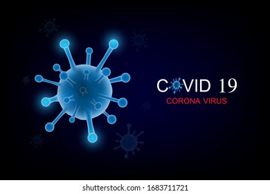 Coronavirus image or COVID-19 for presentation or publicity.