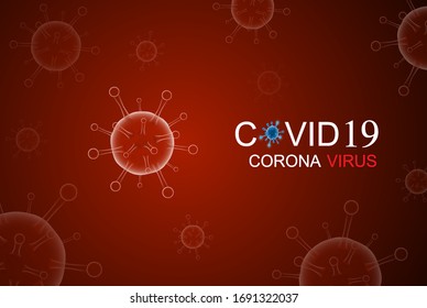 Coronavirus image or COVID-19 for presentation or publicity.