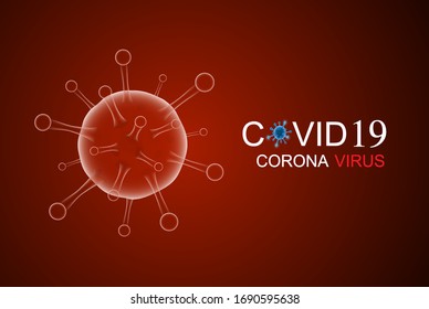 Coronavirus image or COVID-19 for presentation or publicity.vector