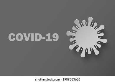 Coronavirus image or COVID-19 for presentation or publicity.vector paper art