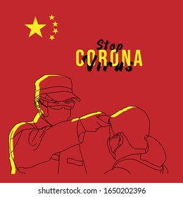 Coronavirus infect control diagnosis concept doctor in mask illustration vector eps 10