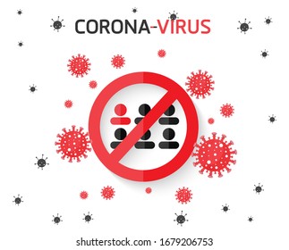 Coronavirus is infected and spread to many people around the world. And there are people infected vector illustration
