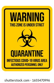 Coronavirus Infection Alert Quarantine Steril Area Stock Vector ...