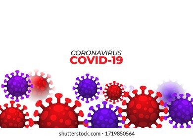 Coronavirus infection or bacteria flu background, global pandemic dangerous virus attacks the world