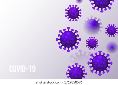 Coronavirus infection or bacteria flu background, global pandemic dangerous virus attacks the world