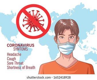 Koronavirus-Infografik mit Menschen unter Verwendung von Vektorillustration-Illustration