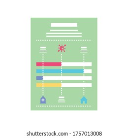 coronavirus infographic template, information and medical data vector illustration design