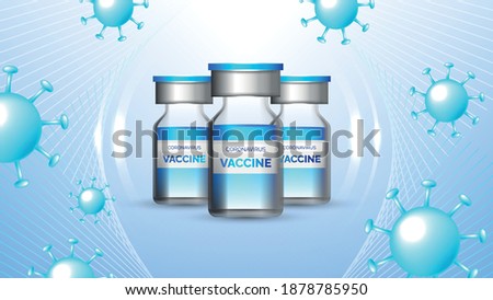 Coronavirus informative vaccination background concept