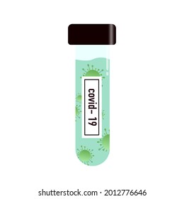 Coronavirus inside grass tube COVID-19 still the life for research.vector design.