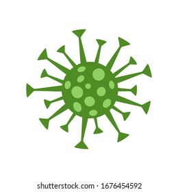 Coronavirus Isolated on a white background. Simple concept of virus, infection, microbe. 2019 ncOV. Stock vecor illustration