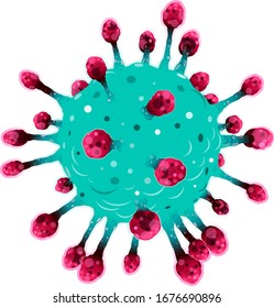 Coronavirus isolated on a white background