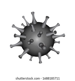 Coronavirus einzeln auf weißem Hintergrund