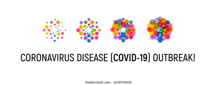 Coronavirus, einzelne Vektorillustration-Ikone für Infografiken, Nachrichten und Plakate, Nahaufnahme von COVID-19, Wuhan-Virus, das weltweit eine Epidemie auslöste