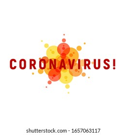 Coronavirus, isolated vector icon for infographics, news and posters, closeup flat-drawn image of COVID-19, virus from Wuhan that caused an epidemic around the world