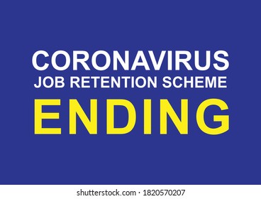 Coronavirus Job Retention Scheme Ending Vector