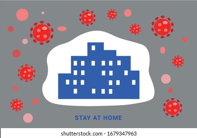 coronavirus karantin stay at home stop