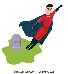 Coronavirus is killed by a superhero
