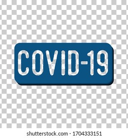 Icono del vector de la cabeza de corona-virus Diseño
