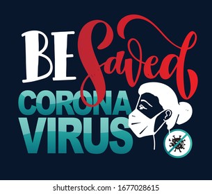 Coronavirus lettering protection banner.Pandemic stop Novel Coronavirus outbreak covid-19 2019-nCoV . Travel or vacantion warning. Protective mouth cap mask.