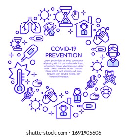 Coronavirus line icon illustration. 2019-nCoV prevention. Safety, healtcare and medicine concept