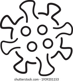 Coronavirus line icon - vector