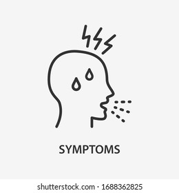 Coronavirus line icon. Vector illustration on white background.
