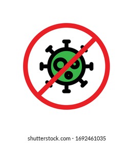 Coronavirus-Zeilensymbol, Vektorillustration