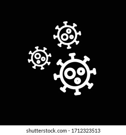 icono de línea de coronavirus, ilustración vectorial