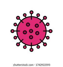 Coronavirus line icon. Vector illustration