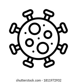 símbolo vector de línea de coronavirus