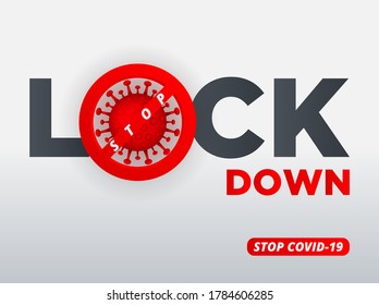 Coronavirus Lockdown. COVID-19. Coronavirus outbreak, Viral disease epidemic, social distancing prevent spread disease. Vector illustration