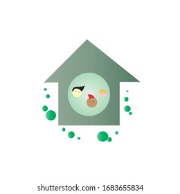 Coronavirus Lockdown in Indonesia. Vector